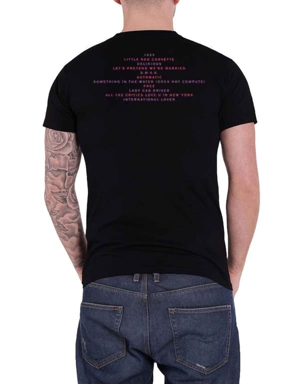 Prince T Shirt 1999  Watercolours tracklist Back Print Official Mens Black
