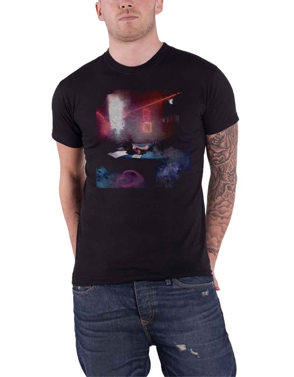 Prince T Shirt 1999  Watercolours tracklist Back Print Official Mens Black Black S