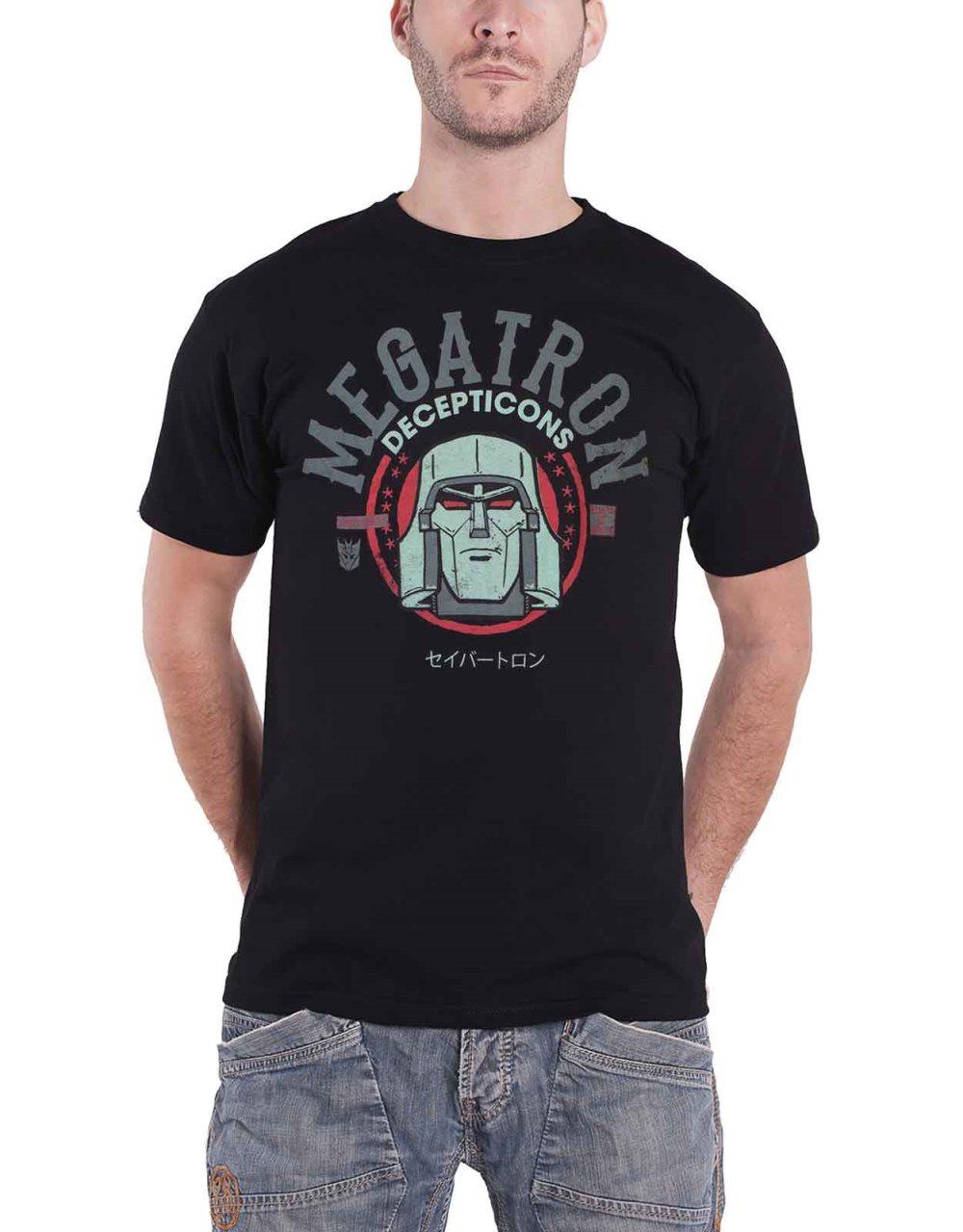 Transformers T Shirt Megatron Decepitcons Logo Official Mens Black