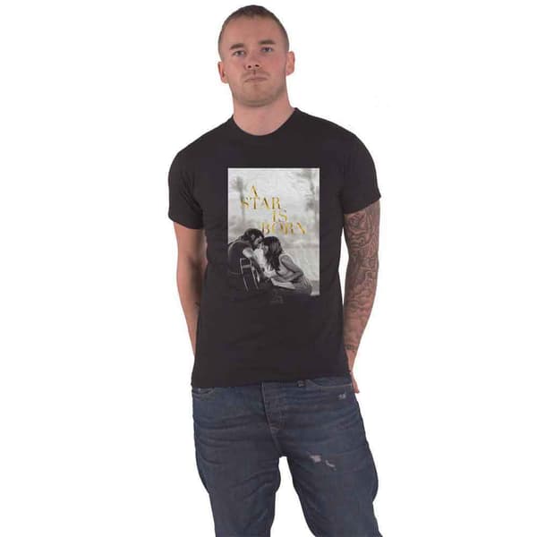A Star Is Born T Shirt Jack And Ally Movie Poster Official Mens Black Black XL