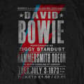 Miniatyrbild 3 av 4: David Bowie T Shirt Ziggy Stardust Hammersmith Odeon Flyer Official Mens