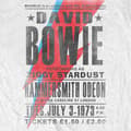 Miniatyrbild 3 av 4: David Bowie T Shirt Ziggy Stardust Hammersmith Odeon Flyer Official Mens