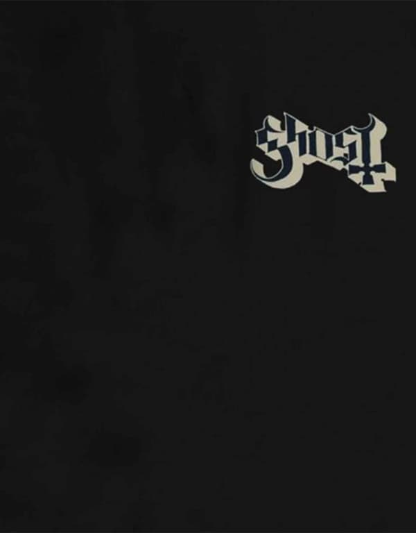 Ghost T Shirt Pocket Band Logo Official Mens Black