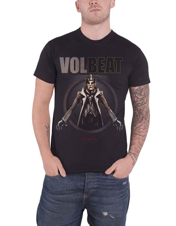 Volbeat T Shirt King Of The Beast Band Logo Official Mens Black