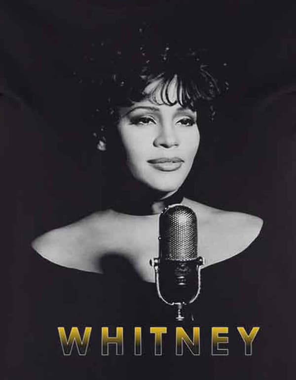 Whitney Houston Ladies T Shirt Black And White Photo Official Womens Skinny Fit