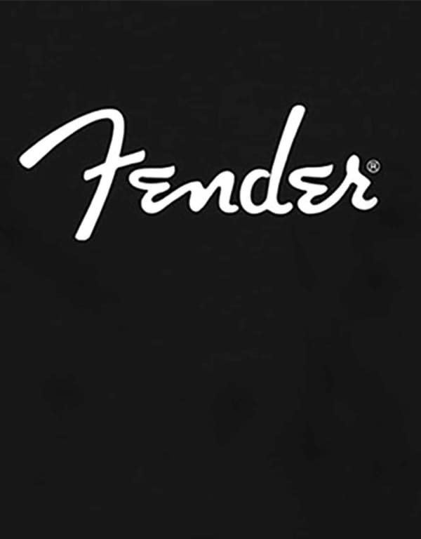 Fender T Shirt Classic Logo Official Mens Black XL