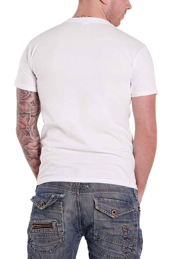 Foo Fighters T Shirt Flash Wings Band Logo distressed Official Unisex White
