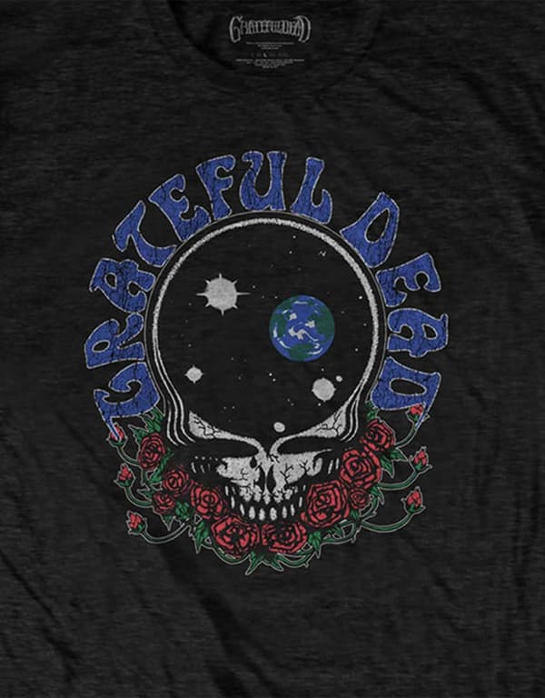 Grateful Dead T Shirt Space Your Face Band Logo Vintage Official Mens Black