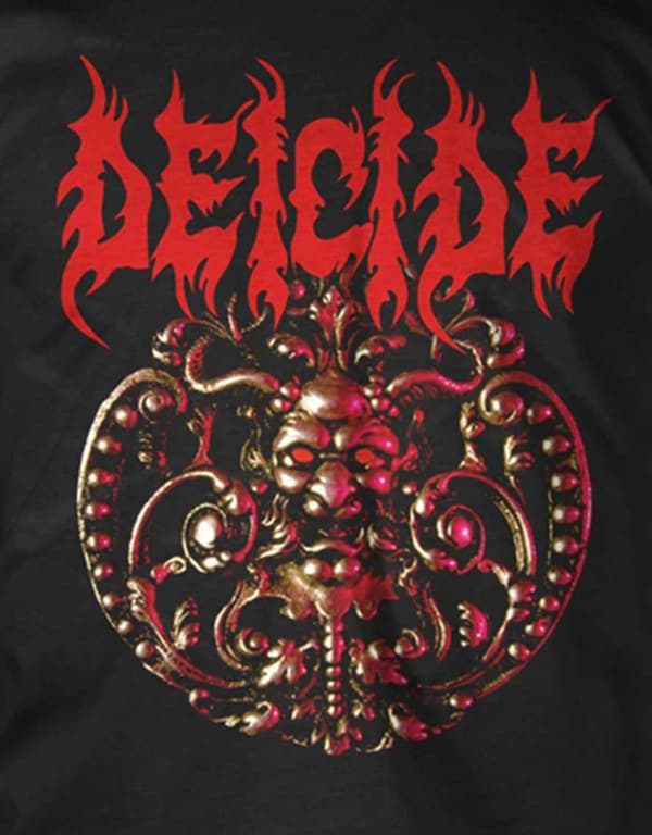 Deicide T Shirt Band Logo Official Mens Black