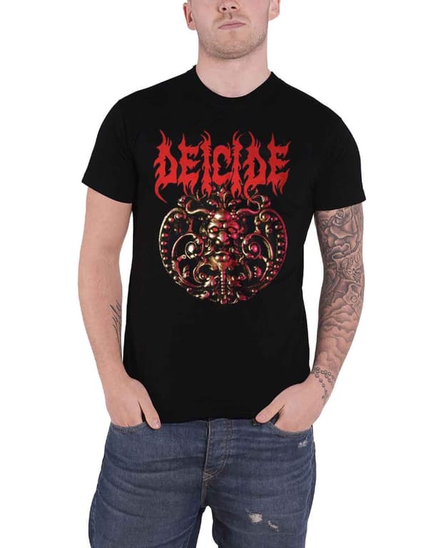 Deicide T Shirt Band Logo Official Mens Black