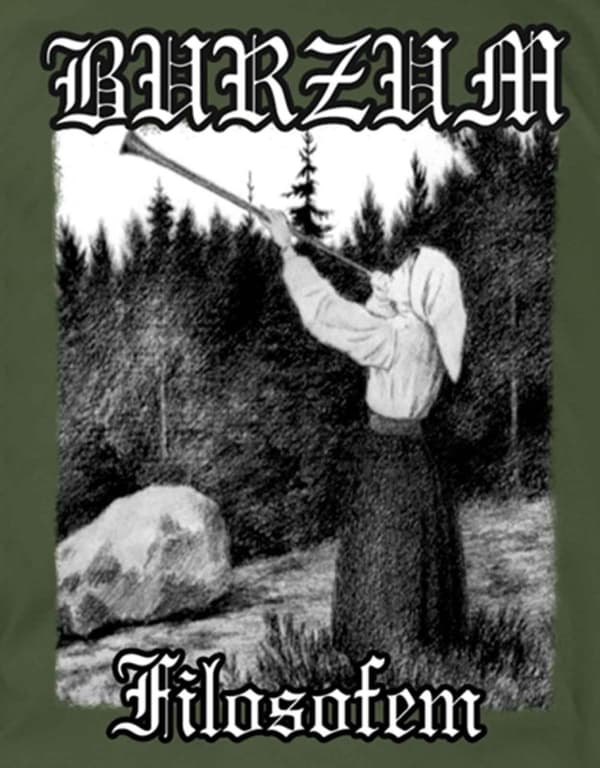 Burzum T Shirt Filosofem Band Logo Official Mens Green
