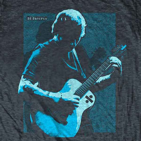 Ed Sheeran T Shirt Guitar Chords Logo Official Mens Black