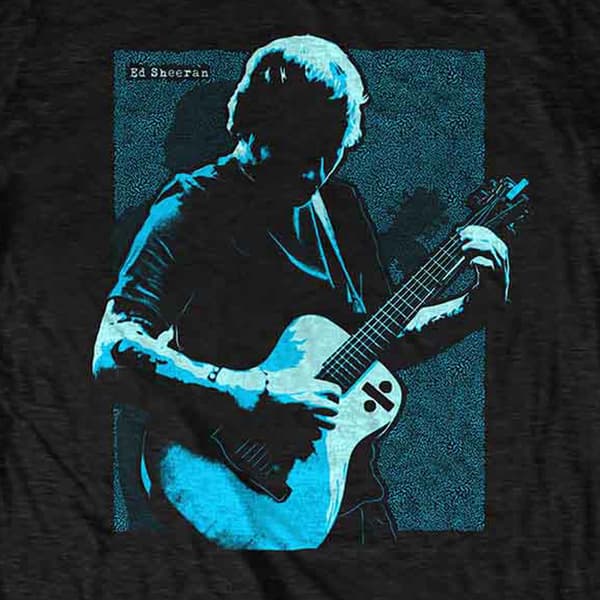 Ed Sheeran T Shirt Guitar Chords Logo Official Mens Black