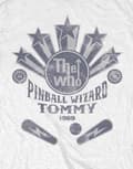 Miniatyrbild 3 av 4: The Who T Shirt Pinball Wizard Flippers Band Logo Official Mens White