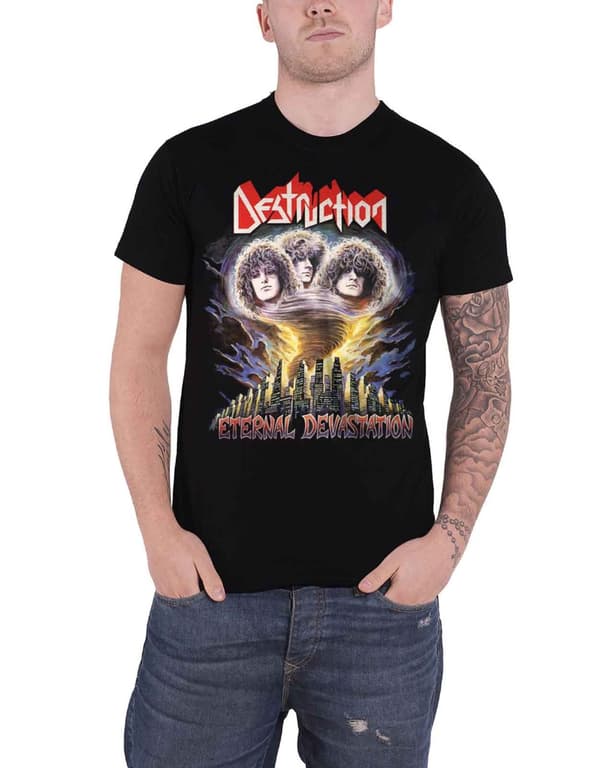 Destruction T Shirt Eternal Devastation Band Logo Official Mens Black Black M