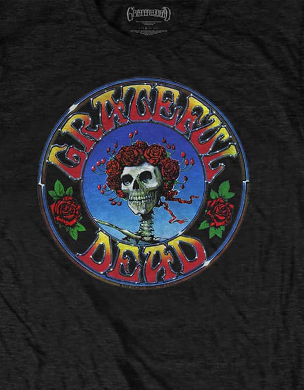 Grateful Dead T Shirt Bertha Circle Band Logo Official Mens Black