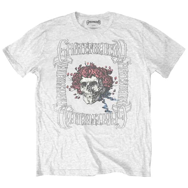 Grateful Dead T Shirt Bertha Band Logo Box Official Mens White L