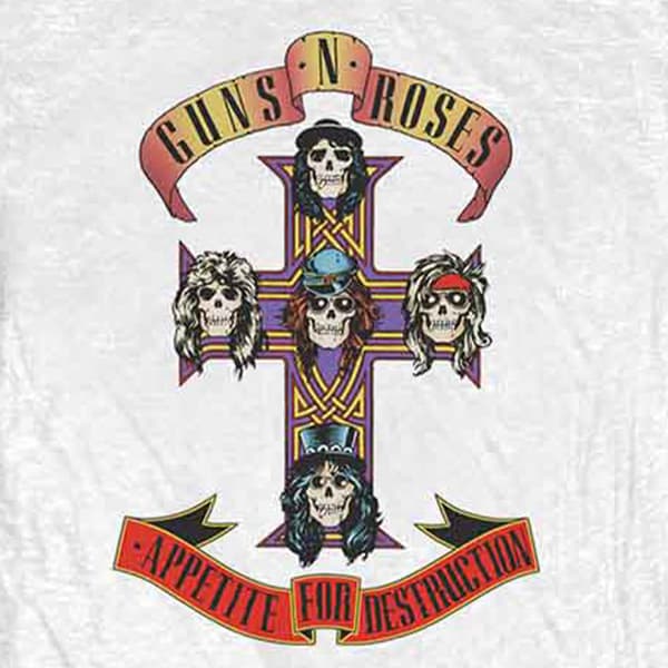 Guns N Roses T Shirt Appetite for Destruction Official Womens Skinny Fit