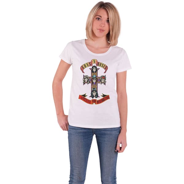 Guns N Roses T Shirt Appetite for Destruction Official Womens Skinny Fit