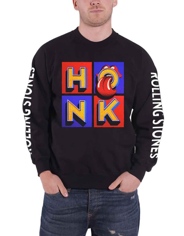 The Rolling Stones Sweatshirt Honk Album Sleeve Print Official Mens Black M
