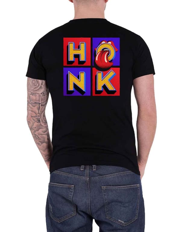 The Rolling Stones T Shirt Honk Album Band Logo Back Print Official Mens Black M
