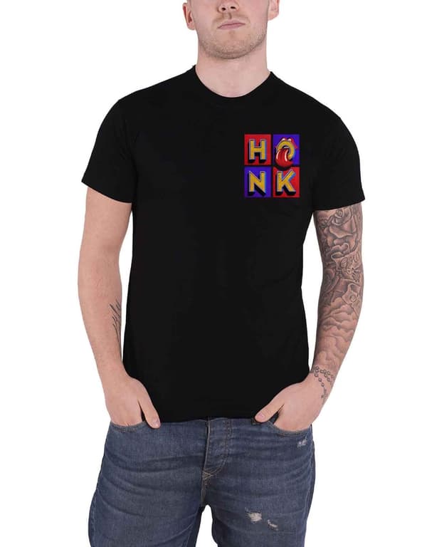 The Rolling Stones T Shirt Honk Album Band Logo Back Print Official Mens Black M