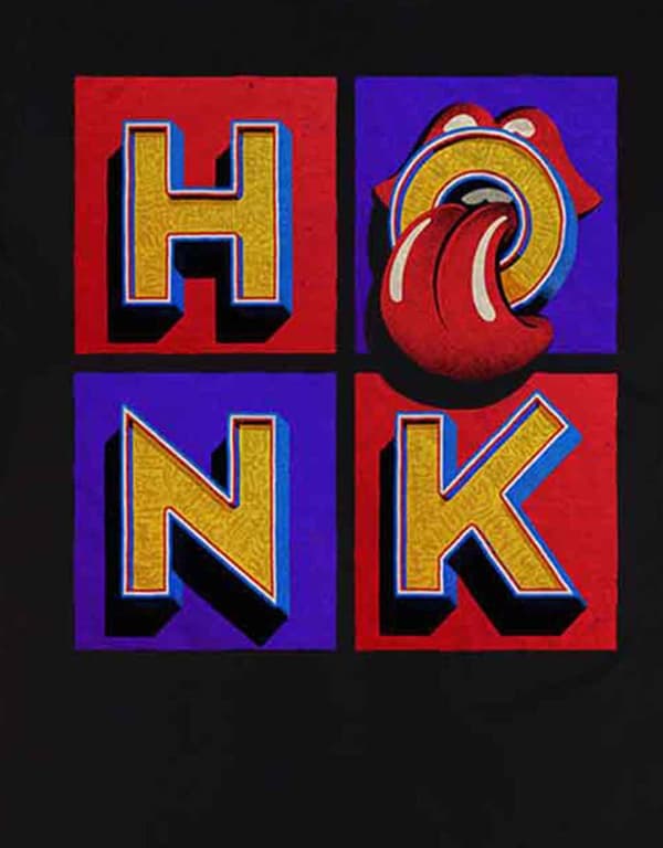 The Rolling Stones T Shirt Honk Album Band Logo Official Mens Black S
