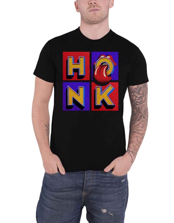 The Rolling Stones T Shirt Honk Album Band Logo Official Mens Black S