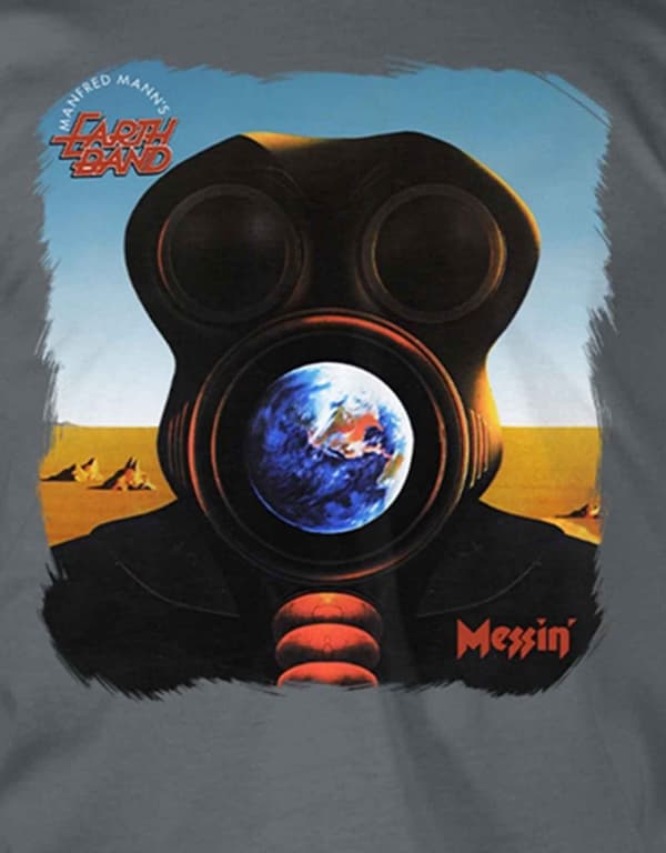 Manfred Manns Earth Band T Shirt Messin Band Logo Official Mens Grey