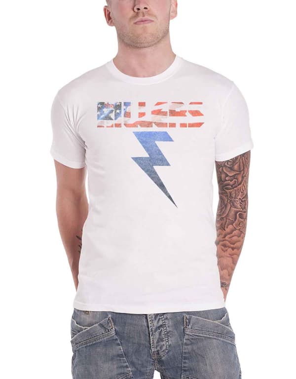 The Killers T Shirt Bolt Band Logo Official Mens White