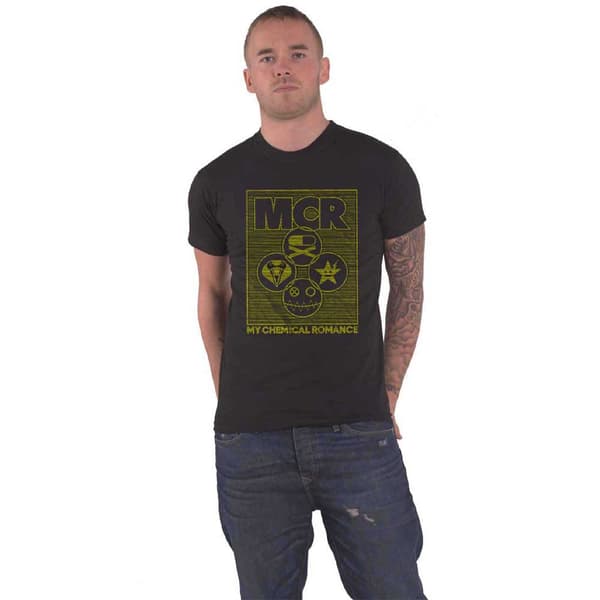 My Chemical Romance T Shirt Lock Box Band Logo Official Mens Black