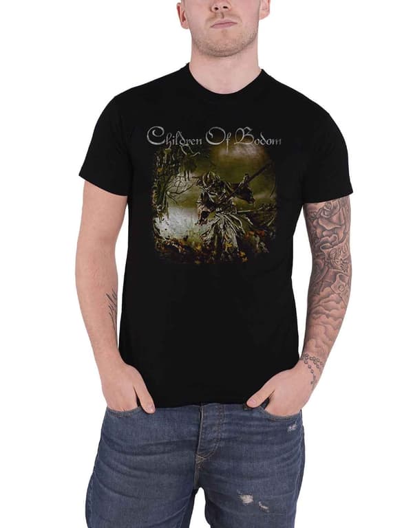 Children Of Bodom T Shirt Relentless Band Logo Official Mens Black