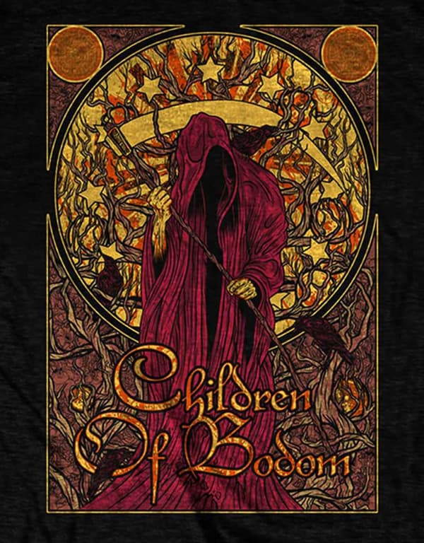 Children Of Bodom T Shirt Nouveau Reaper Band Logo Official Mens Black