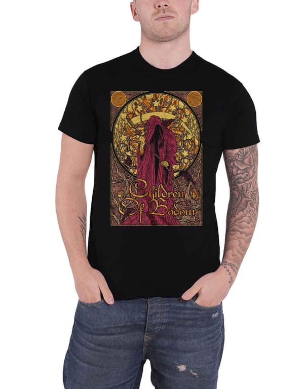 Children Of Bodom T Shirt Nouveau Reaper Band Logo Official Mens Black