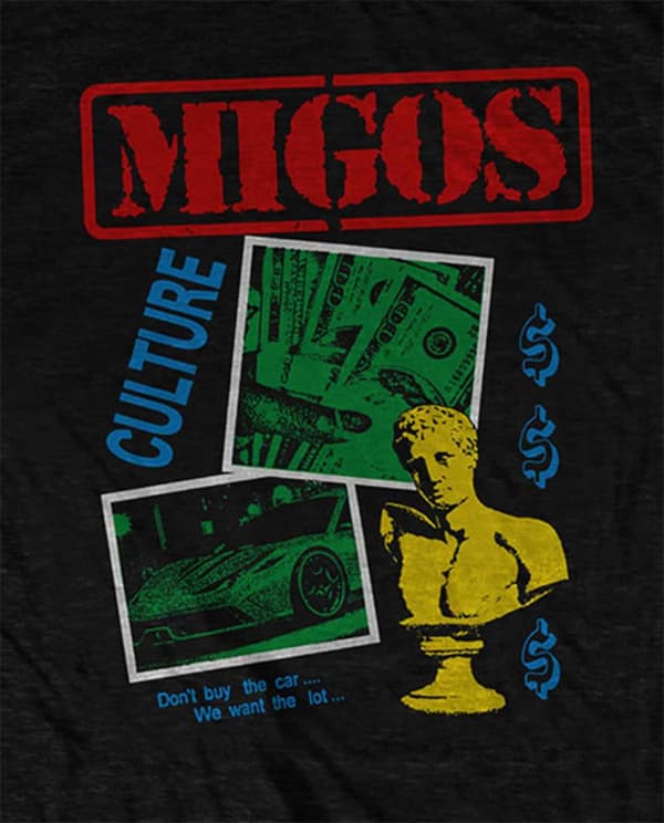 Migos T Shirt Dont Buy The Car Logo Official Mens Black