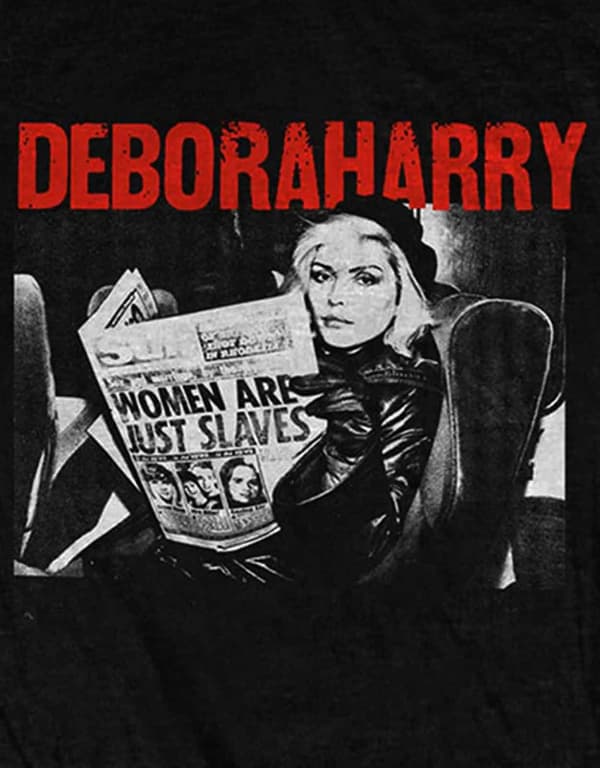 Debbie Harry T Shirt Women Are Just Slaves Official Womens Skinny Fit Black