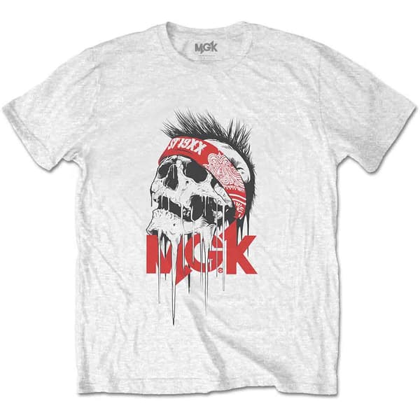 Machine Gun Kelly T Shirt Invincible Logo Official Mens White