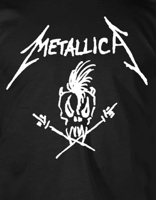 Metallica T Shirt Original Scary Guy Band Logo Official Mens Black L