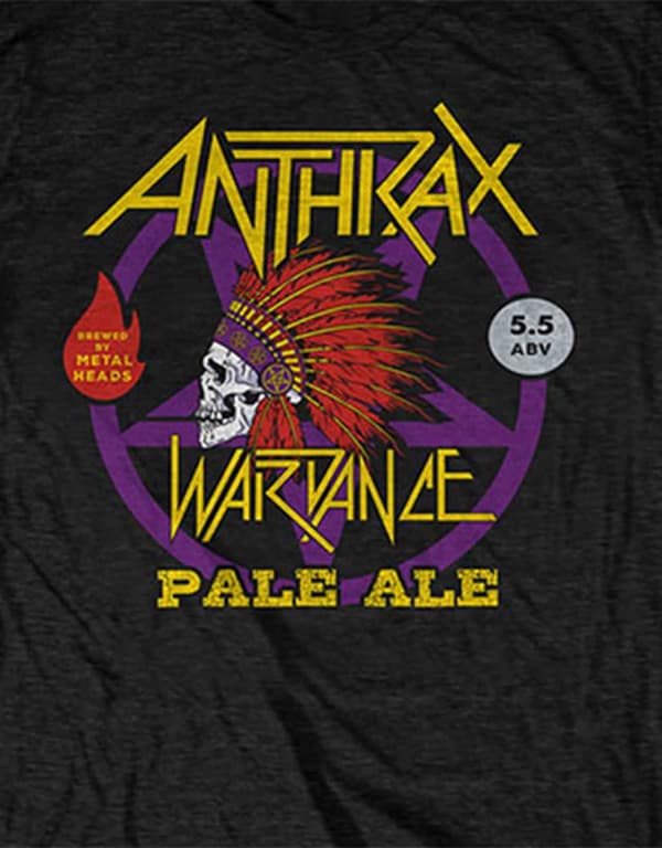 Anthrax T Shirt War Dance Paul Ale World Tour 2018 Official Mens Black