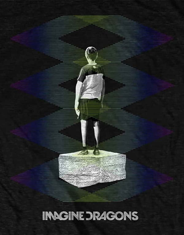 Imagine Dragons T Shirt Zig Zag Band Logo Official Mens Black