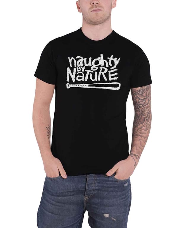 Naughty By Nature T Shirt OG Logo Official Mens Black