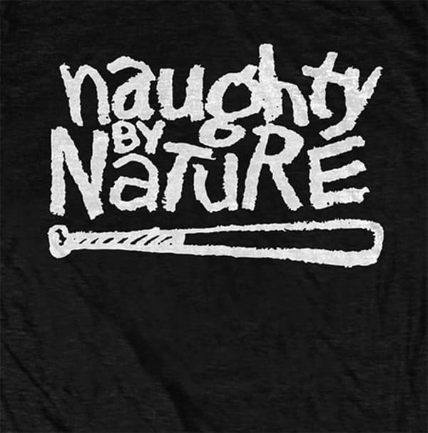 Naughty By Nature T Shirt OG Logo Official Mens Black