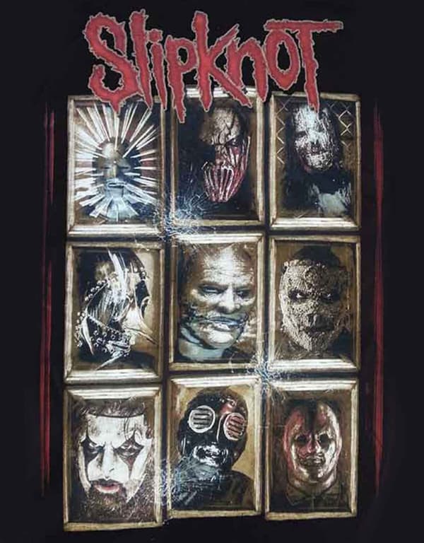 Slipknot T Shirt Band logo Gray Chapter Official Mens Black