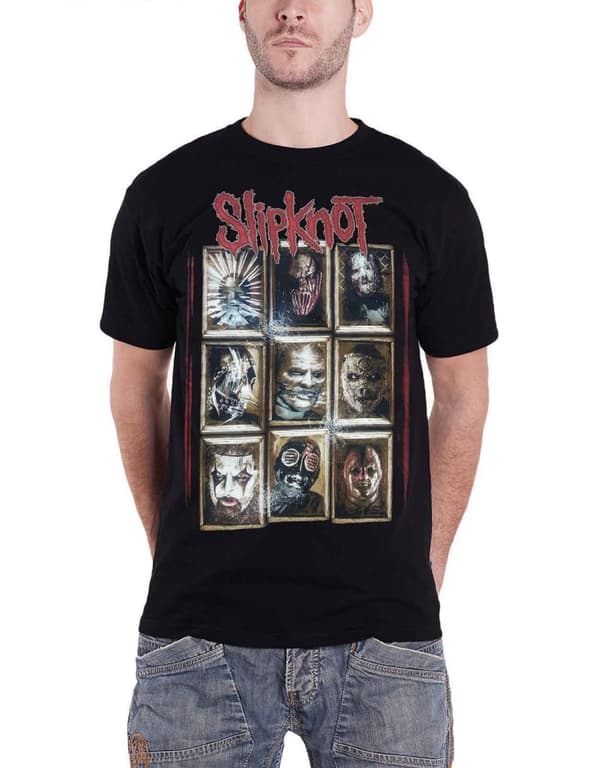 Slipknot T Shirt Band logo Gray Chapter Official Mens Black