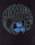 Miniatyrbild 3 av 4: Woodstock Mens T Shirt Black Surround Yourself With Love Logo Official