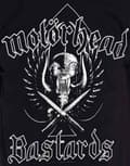 Miniatyrbild 3 av 4: Motorhead T Shirt Bastards Distressed Crest band Logo Official Mens Black