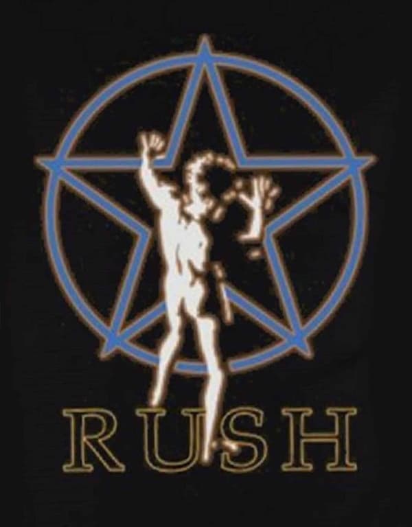 Rush T Shirt Original Star Man 2112 Classic Band Logo Official Mens Black