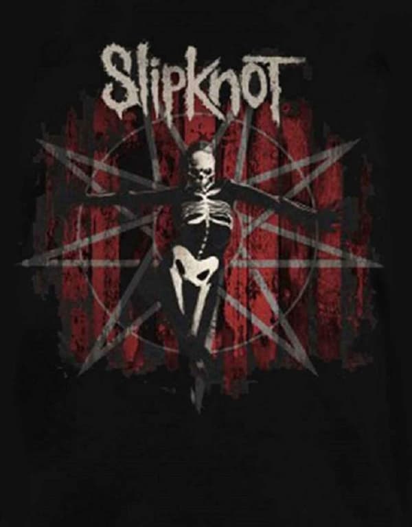 Slipknot T Shirt Gray Chapter 5 Distressed Album Logo Official Mens Black