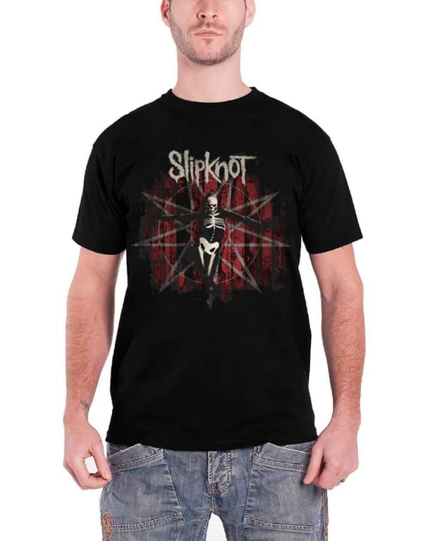 Slipknot T Shirt Gray Chapter 5 Distressed Album Logo Official Mens Black