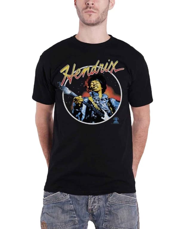 Jimi Hendrix T Shirt Are you Experienced Script Logo Official Mens Black